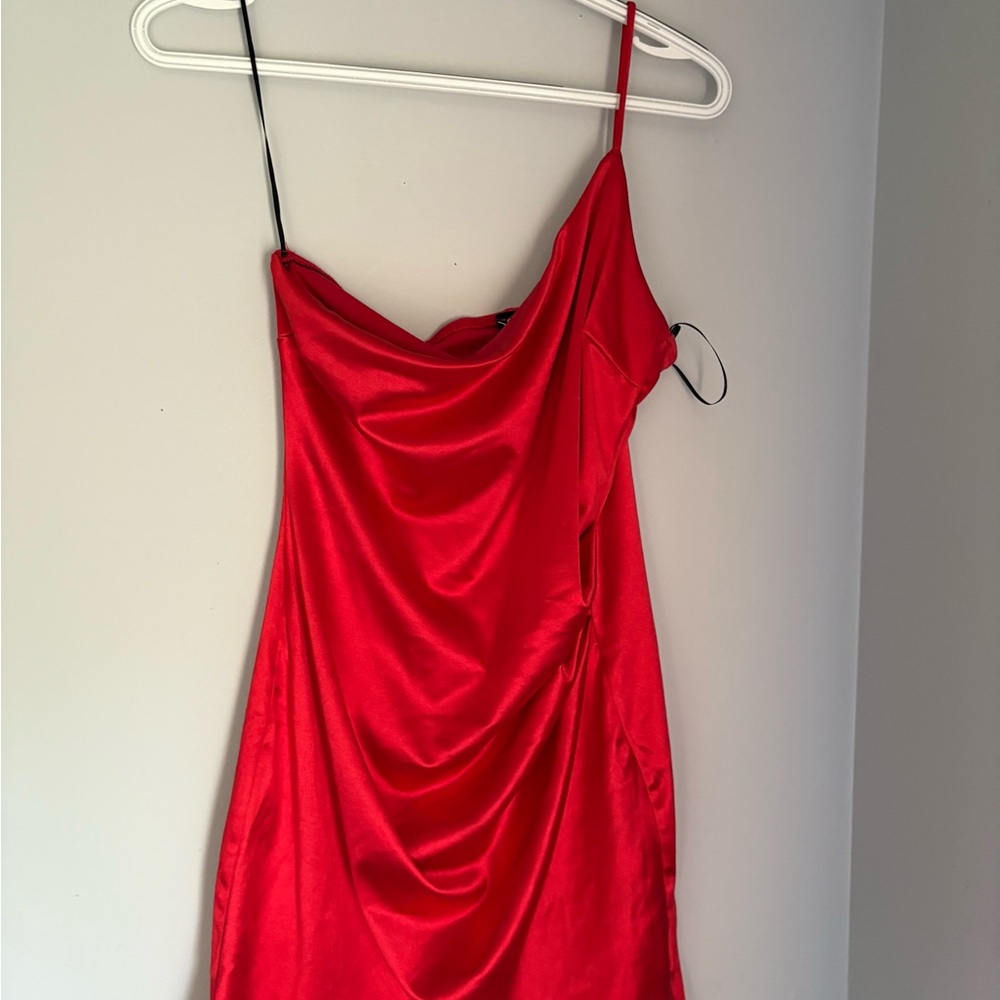 Windsor Red Satin Prom Dress